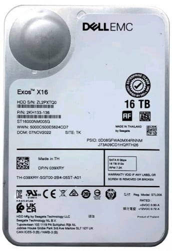 DellEMC 16TB 7.2K SATA 6Gbps
