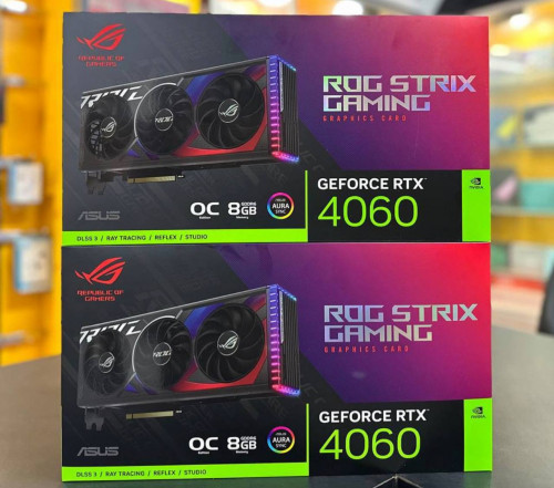 New VGA ROG Strix Gaming RTX4060 8Gb ថ្មីធានា៣ឆ្នាំ=405$  