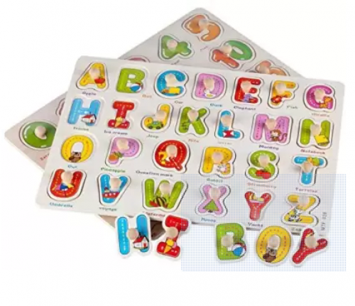 Wooden English Alphabet A to Z and Number 1 to 10 Shapes