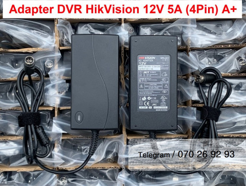 ដុំភ្លើង Adapter DVR HikVision 12V 5A 60W (4Pin) 