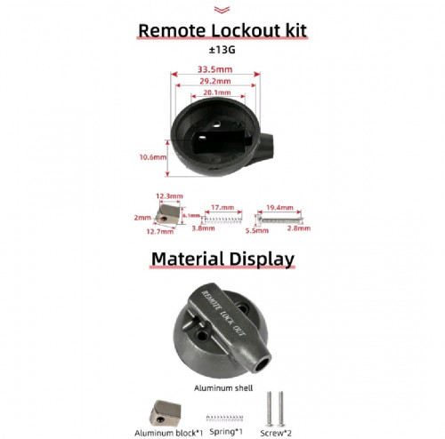 Remote lockout kit (Aluminum)