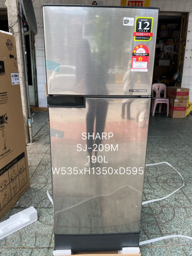 SHARP SJ-209M( ទូរទឹកកទ្វារ 2ម៉ាក SHARP190L / 2 door Refrigerator)