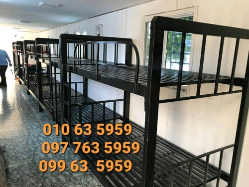 គ្រែ2ជាន់ខ្មៅ 1.2m x 2.0m