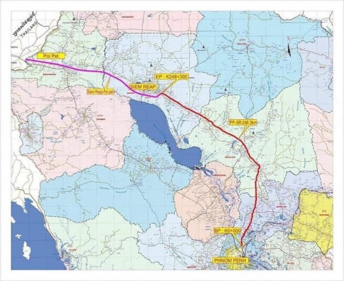 ដីលក់ក្បែរច្រកឡើងផ្លូវល្បឿនលឿន ភ្នំពេញ-សៀមរាប-ប៉ោយប៉ែត្រ