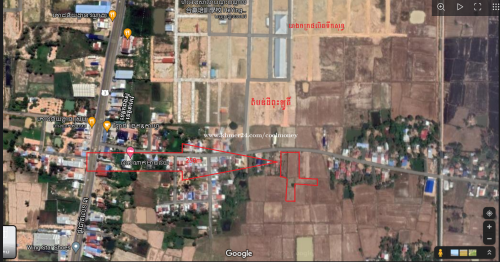 ដីលក់ នៅផ្លូវជាតិលេខ ៣ ត្រង់គីឡូម៉ែត្រលេខ ៤០ នៅតំបន់ដីពុះឡូតិ៍​ និងរោងចក្រ