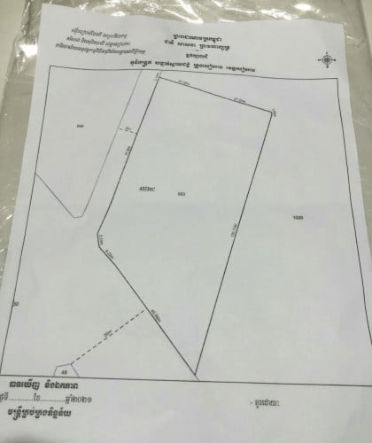ដីលក់នៅសង្កាត់ស្វាយដង្គំ ដីកែង នៅជាប់ផ្លូវ30ម និងផ្លូវ8ម ទំហំ4373 ការ៉េ