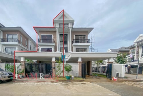 ផ្ទះវីឡាភ្លោះ - សំ​រាប់លក់ ទីតាំងនៅក្នុងគម្រោង​ អេកូរ៉ូមែនស៍