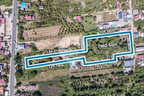 ដីទំហំ 7,982m² សម្រាប់លក់នៅកៀនស្វាយ ខេត្តកណ្ដាល💥