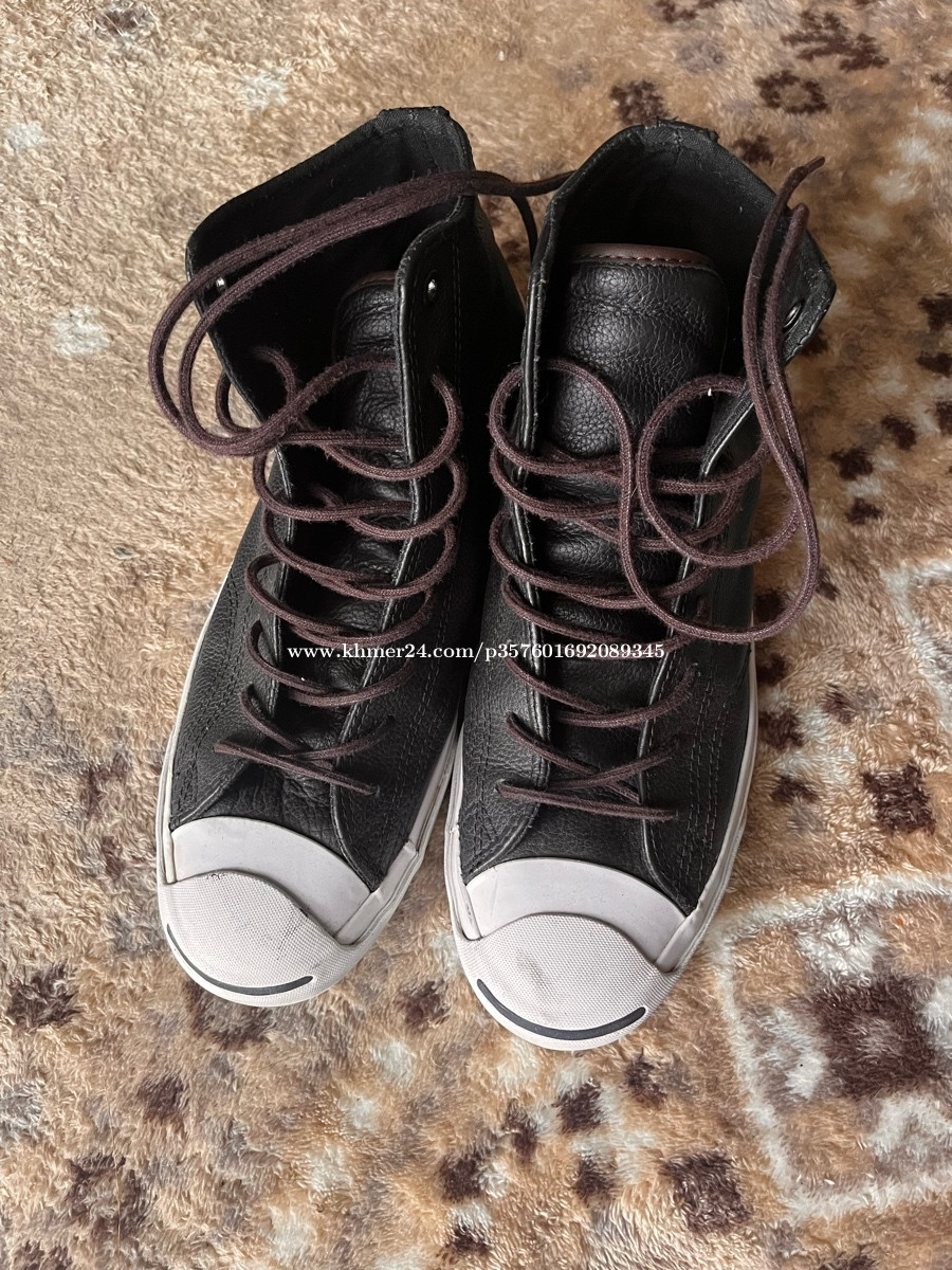 Jack Purcell for Converse Brown Leather High Tops Size Men s 10 Women s 11.5 Excellent Condition price 25.00 in Tuol Tumpung Muoy Chamkar Mon Phnom Penh Cambodia Mamadou Bah Khmer24