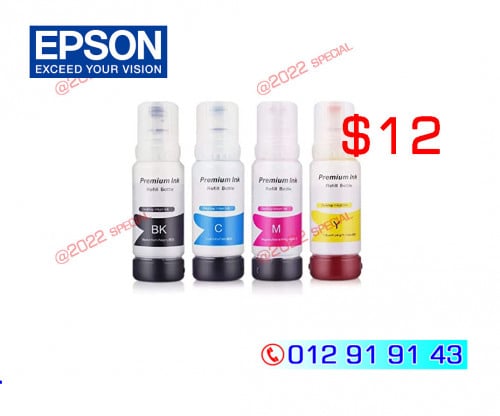 Epson L3110, L3150, L3101, 3210, 3250  L4160 / L6160 / L6170 /  Ink 1 set (4 color) :$12