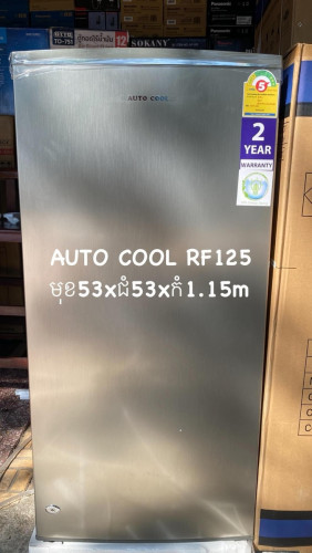 ទូទឹកកកទ្វាមួយម៉ាកAUTO COOL RF125=150$(មុខ53xជំ53xកំ1.15m)