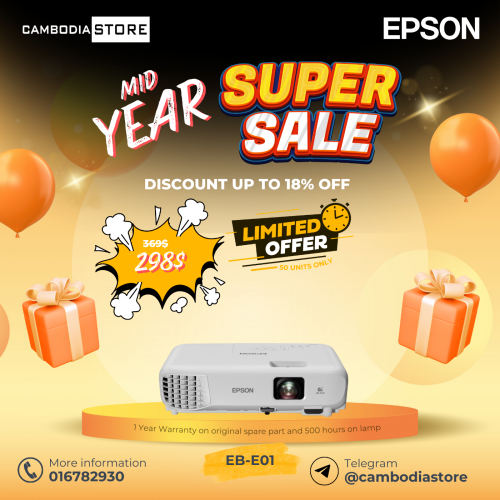 (Exclusive Offer) EPSON EB-E01 Business Projector