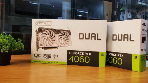 Asus Dual RTX 4060 O8G white ថ្មីក្នុងប្រអប់ធានា ៣ឆ្នាំ -----------