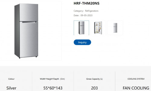 ទូរទឹកកក Haier 1,43m ផលិតផលថៃ 205$ ធានា1ឆ្នាំ