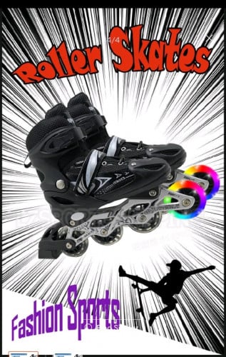 ស្បែកជើងស្គឺ Skating Rollers M(33-37), L(39-43) 23.5$