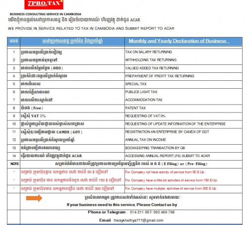 7Pro.tax business in Cambodia