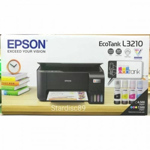 Printer Epson L3210(ដែលមានមុខងារ/Print/Scan/Copyពណ៍និងសរខ្មៅ)