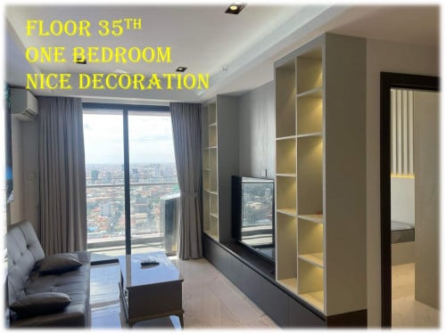 #SC016 »»» Nice Decoration Condo One Bedroom on 35th floor At BKK For Sale