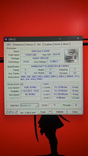 CPU Core i3 10100 បានប្រើ