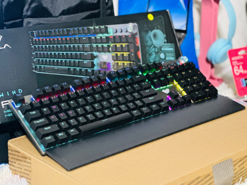 Keyboard Gaming F2058   \ud83d\udca5មានទាំងភ្លើង RGB សំលេងពិរោះ ពន្លឺភ្លើងច្បាស់ផុសចេញពីអក្សរមួយៗ