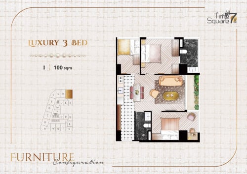 3bed Time Square 7 Monthly $900