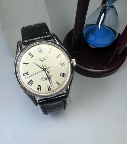 ⌚️Family⌚️ LONGINES Conquest Heritage Date Silver AT Men’s Watch 36mm