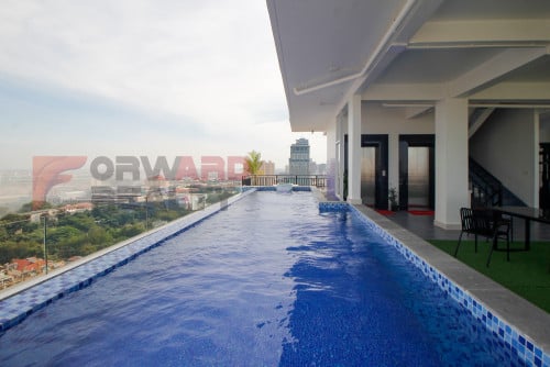 TONLE BASSAC STUDIOROOM APARTMENT |FULLY FURNISHED |POOL+GYM