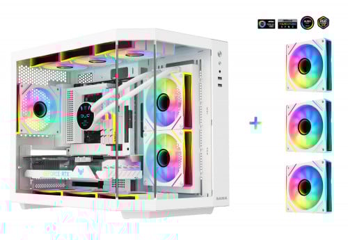 SAMA Neview 2771 GAMING CASE Black White