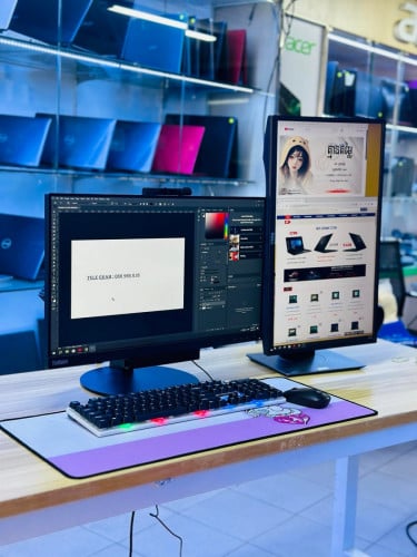 Lenovo All in One 24 កាំមេរ៉ា Speaker WiFI / Core I3-8th / 8GB /256GB