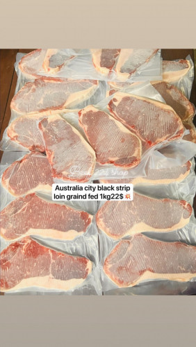 Australia city black strip loin graind fed