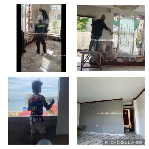 ជាងលាបថ្នាំ ជួសជុលផ្លាស់ប្ដូរពណ៌ថ្នាំផ្ទះចាស់ឱ្យថ្មីនិងទទួលធ្វើការងារថ្នាំអាគារធំៗក្នុងតម្លៃសមរម្យ