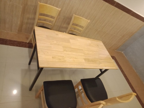 Dinning set 60*120cm by rubber wood