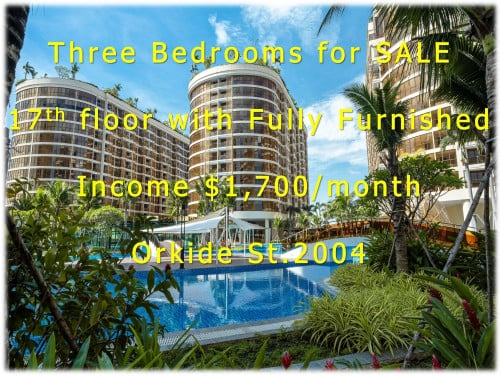 #SC010 👉 Under Market Price! Condo High Floor Three Bedrooms Have Good INCOME At Orkide St.2004