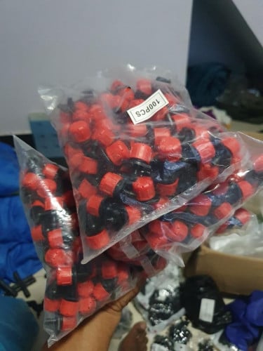 ក្បាលដំណក់ទឹក / Adjustable Micro Drip (100pcs) & 8mm mini Vale male thread 10pc