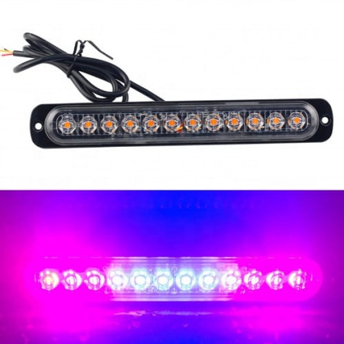 Strobe light 12LED long slim side light 12V-24V 36W