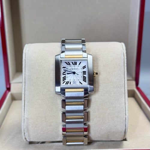 ⌚️Family⌚️Cartier Tank Francaise 2302 Gold Steel