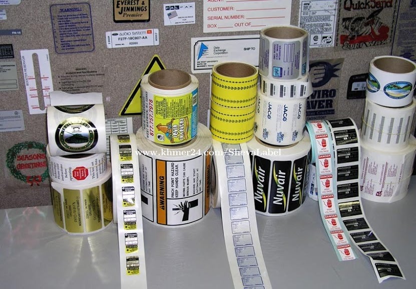 Sticker labels: Roll decals, Sheet decals, Care labels