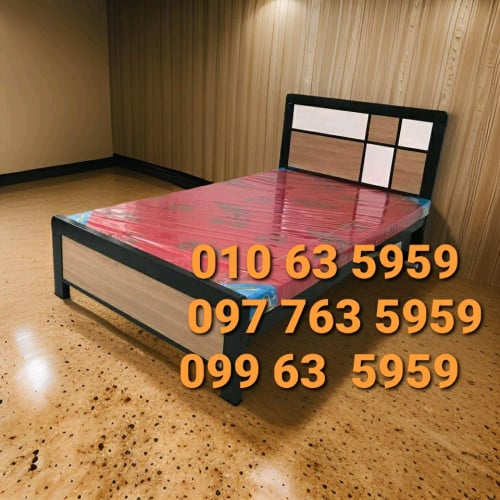 ឈុតគ្រែក្បាលឈើ ជាមួយពូក 1.2mx2.0m