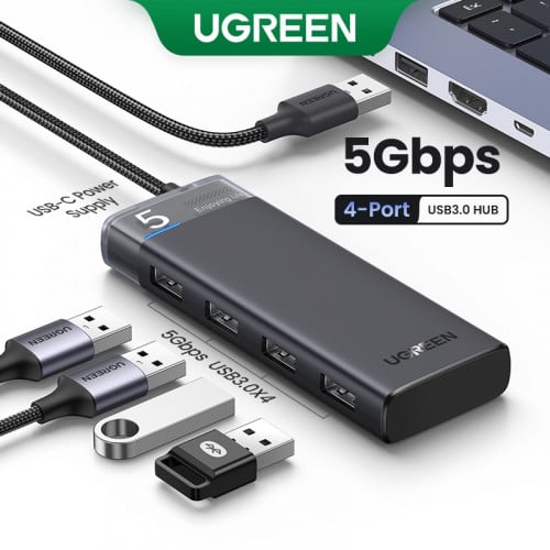 UGREEN USB-A 3.2 Gen1 4Ports HUB with USB-C Power Port 15548