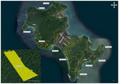 ដីប្លង់រឹងលក់បន្ទាន់ ឆ្នេរសុខសាន្ត ក្រុងកោះរុងLand for sale at Sok San beach, Koh Rong city