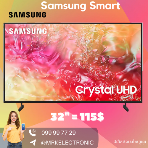 Samsung Smart TV 32"ថ្មី  Wifi & Bluetooth 115$ តម្លៃពិសេសធានារយះពេល6ខែ