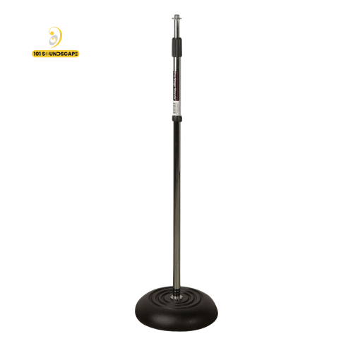 On-Stage MS7201C Round Base Mic Stand (Chrome)