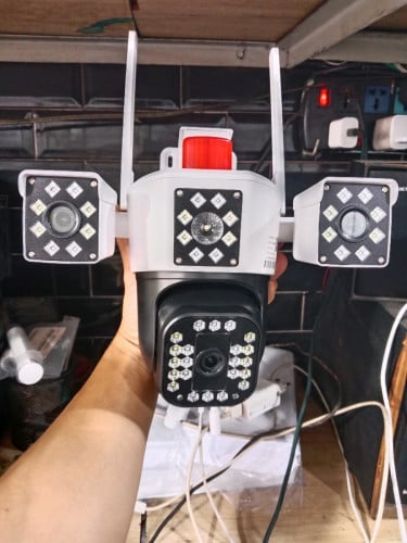 LLSEE 3 Lens 3 Frames 10X Optical Zoom Wireless CCTV WIFI, IP Security Camera