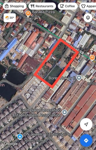 ដីលក់ ជាប់បុរិ ជីប ម៉ុង 598 & បុរី ហុងលី