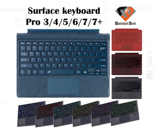 Microsoft Surface Pro 3/4/5/6/7 Tablet Wireless Bluetooth 5.3 Tablet Keyboard
