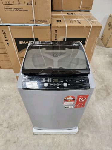 មានលក់ម៉ាស៊ីនបោកគក់ sharp 7.5 kg ថែមជើង