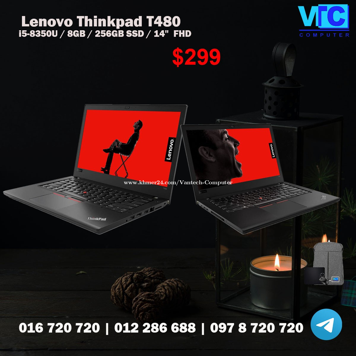 Lenovo Thinkpad T480 price $299 in Mittakpheap, Prampir Meakkakra, Phnom  Penh, Cambodia - Vantech vantech | Khmer24.com