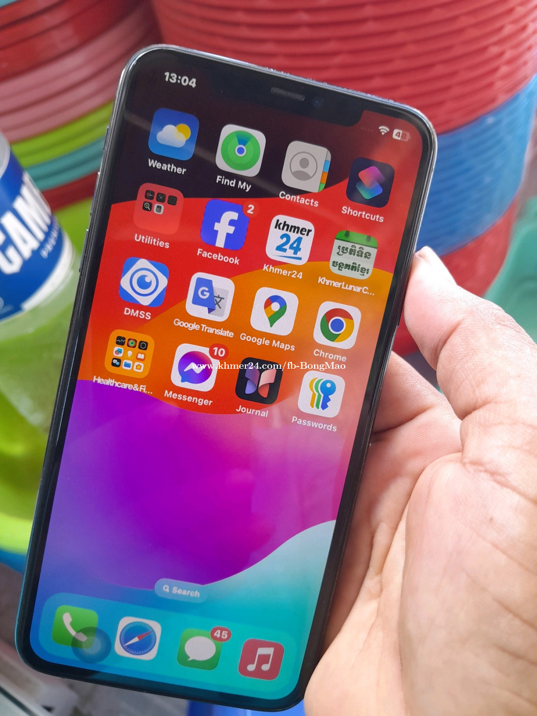 IPhone11promax 256g price $250.00 in Chak Angrae Leu, Mean Chey 