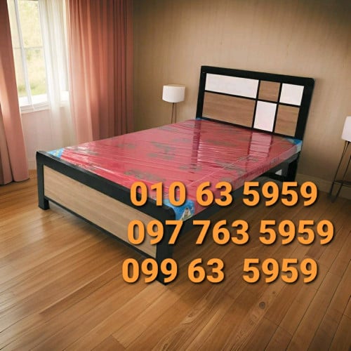 គ្រែក្បាលឈើ ជាមួយពូក 1.2mx2.0m