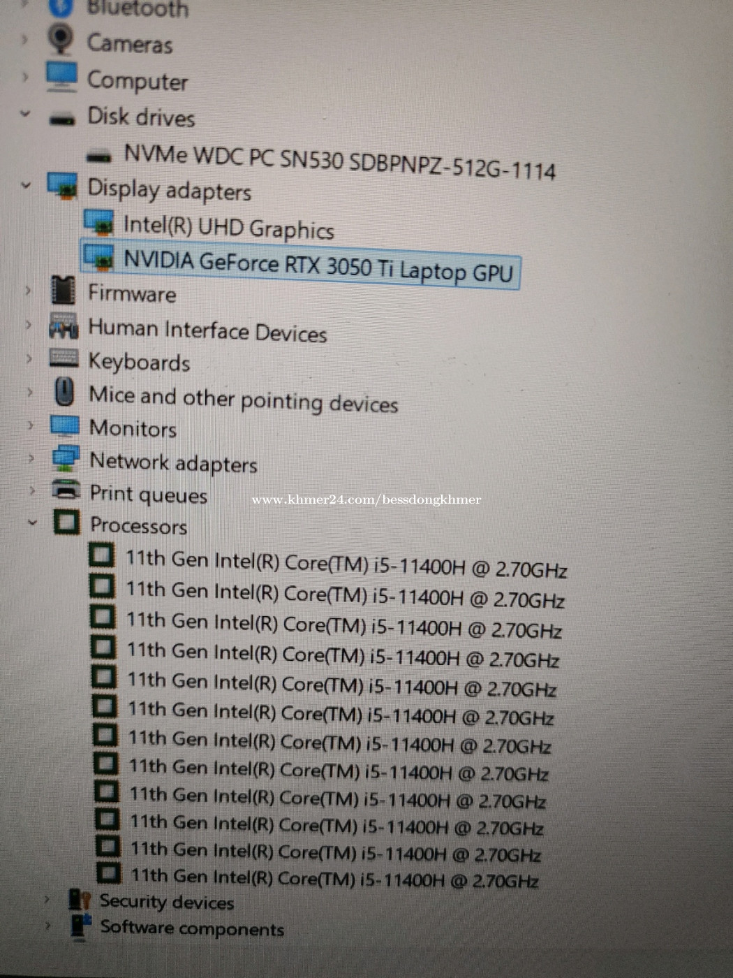 លក់ធូរថ្លៃប្រញាប់លុយRTX3050Ti Ram16G M2 512G ACER NITRO 5 AN51557